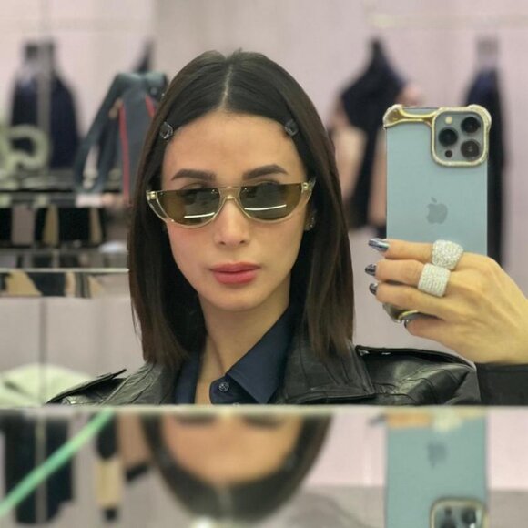 🕶️ New Saint Laurent SL563 003 Sunglasses - Transparent Light Green Frame - Picture 4 of 10